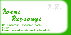 noemi ruzsonyi business card