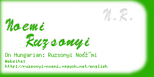 noemi ruzsonyi business card